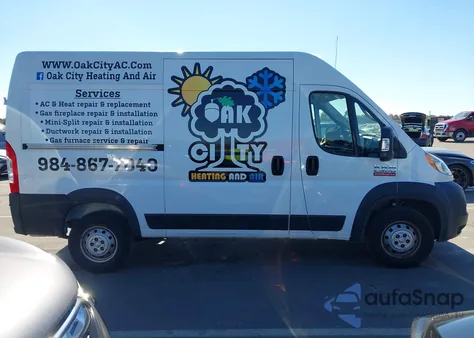 2019 Ram Promaster 2500 High Roof 136 Wb из США, поврежденный, VIN 3C6TRVCG0KE539194